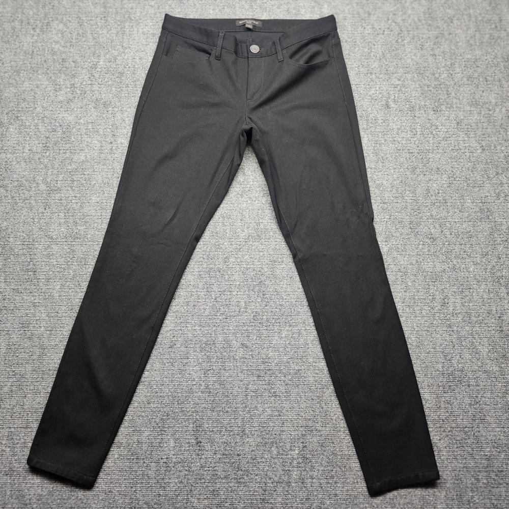 Banana Republic Sloan Black Slim Fit Pants Womens Size 4 Mid Rise Professional